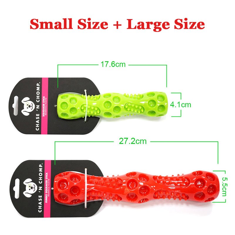 CAITEC Rubber Squeaking Floating Springy Stick for Tossing and Chasing - 2 Sizes Available