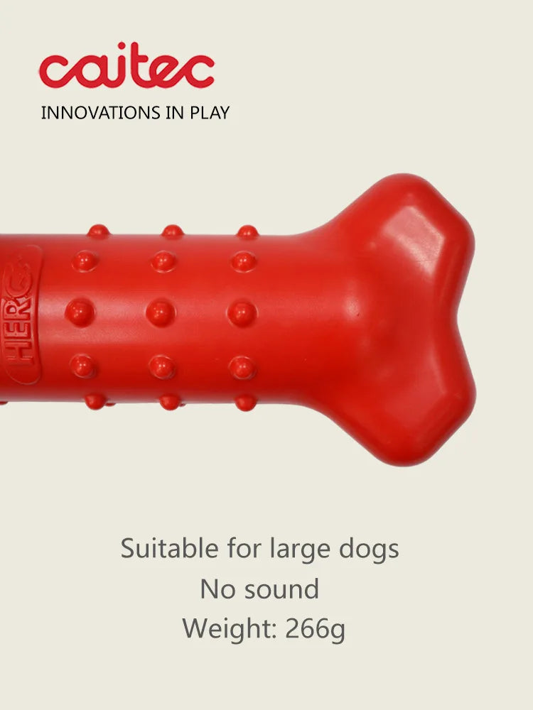 CAITEC Rubber Chewing Bone for Large Dogs - Floatable, Suitable for Tossing and Chasing