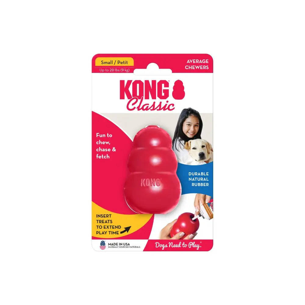 KONG Classic Dog Chew Toy  - Up to 20lbs(9kg) - for Puppy / Small Dogs