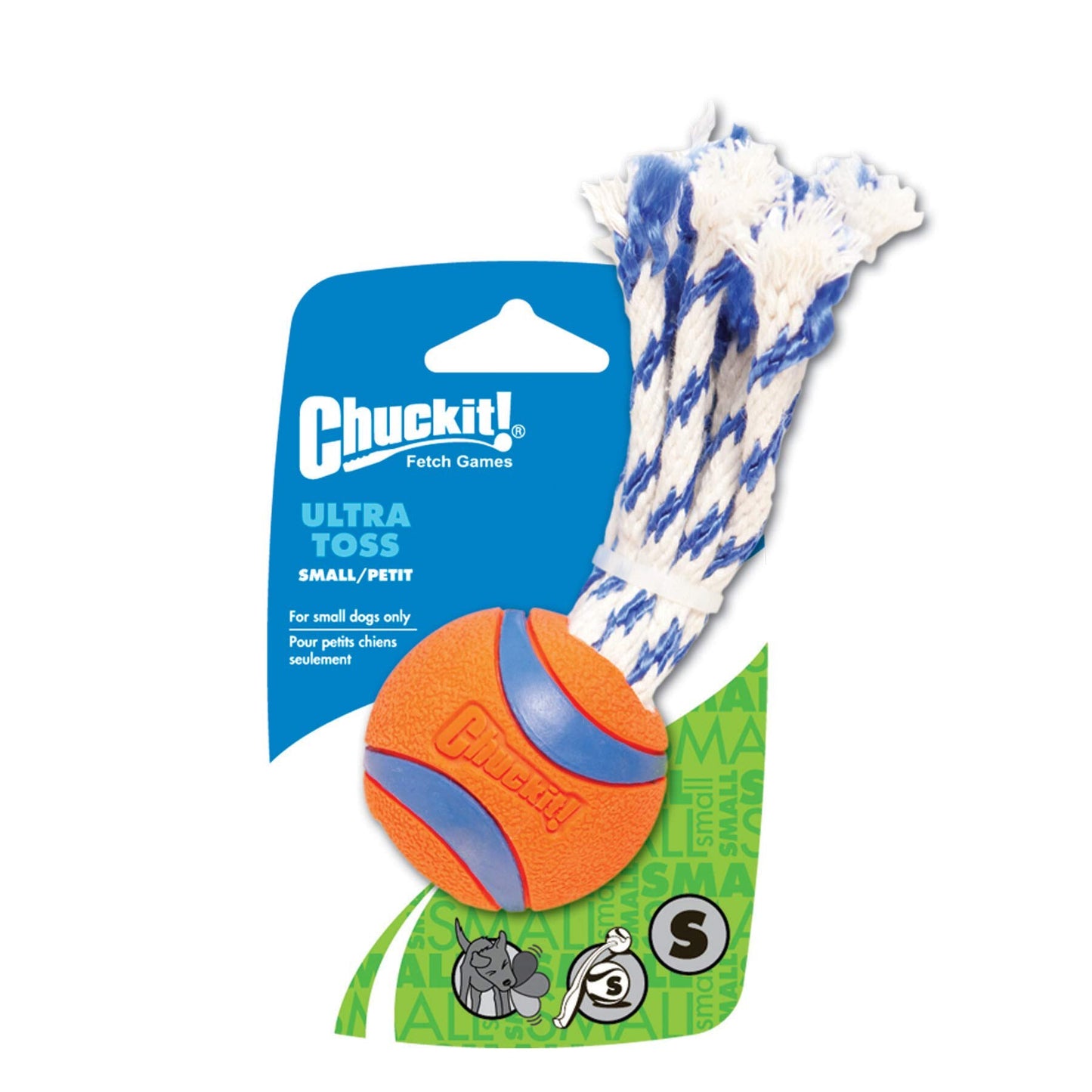 Chuckit! Interactive Dog Ball (Small) Ultra Toss Specifically For Tug-of-war