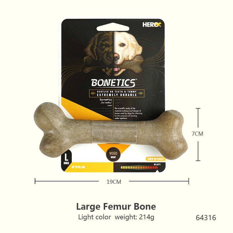 CAITEC Hero Bonetics Chewing Bone - Durable Bite Resistant great for Small to Large Dogs