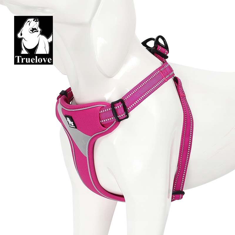 Truelove Adjustable Easy on Dog Harness - Outdoor Adventure Reflective Dog Protective Nylon Walking Dog Harness