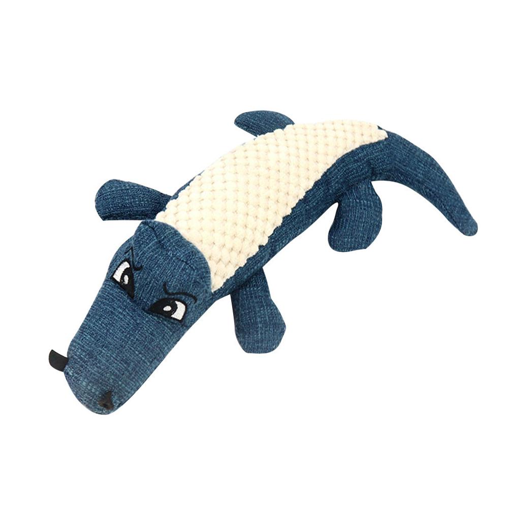 Squeaky Plush Crocodile Dog Toy - 3 colours available