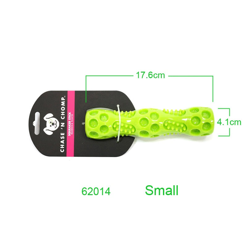 CAITEC Rubber Squeaking Floating Springy Stick for Tossing and Chasing - 2 Sizes Available