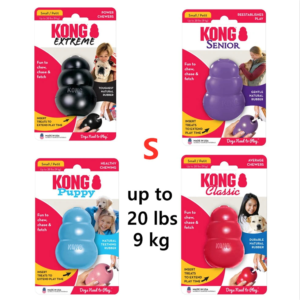 KONG Classic Dog Chew Toy  - Up to 20lbs(9kg) - for Puppy / Small Dogs