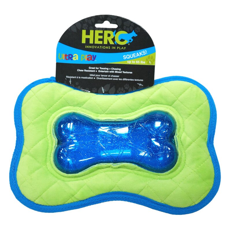 Caitec HERO Fabric Flying Disc Squeaky Interactive Dog Toys - Suitable for Small to Large Dogs