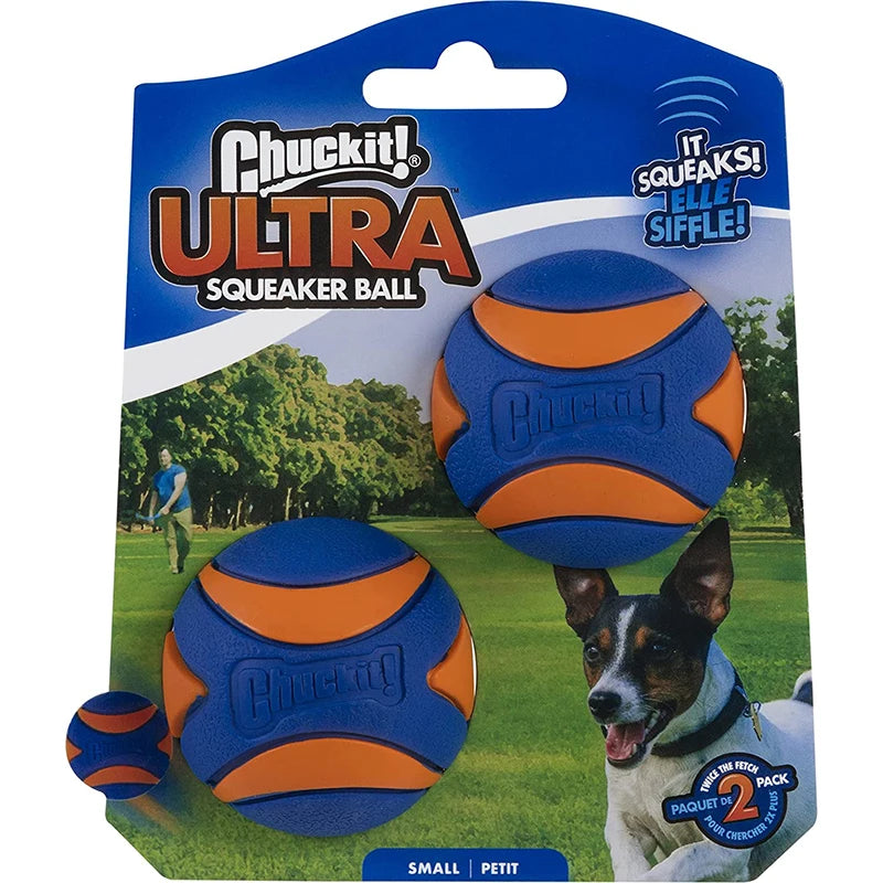 Chuckit! Ultra Squeaker Ball Dog Toy - High Bounce - Durable Easy To Clean Rubber