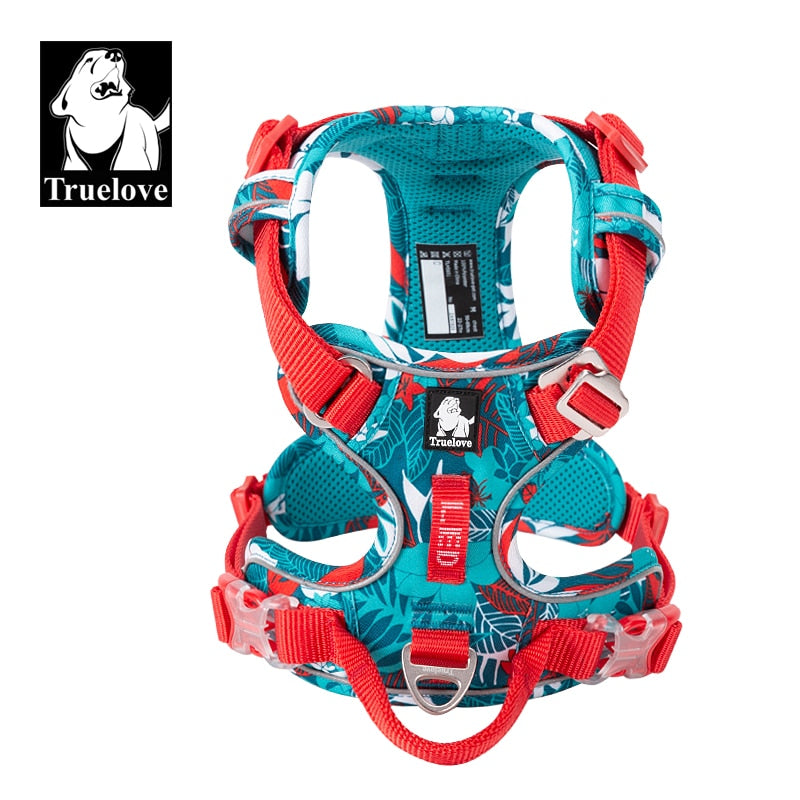 Truelove Easily Adjustable Reflective Dog Harness Camouflage Nylon (Royal blue) - Special Edition and Upgraded Version TLH5653