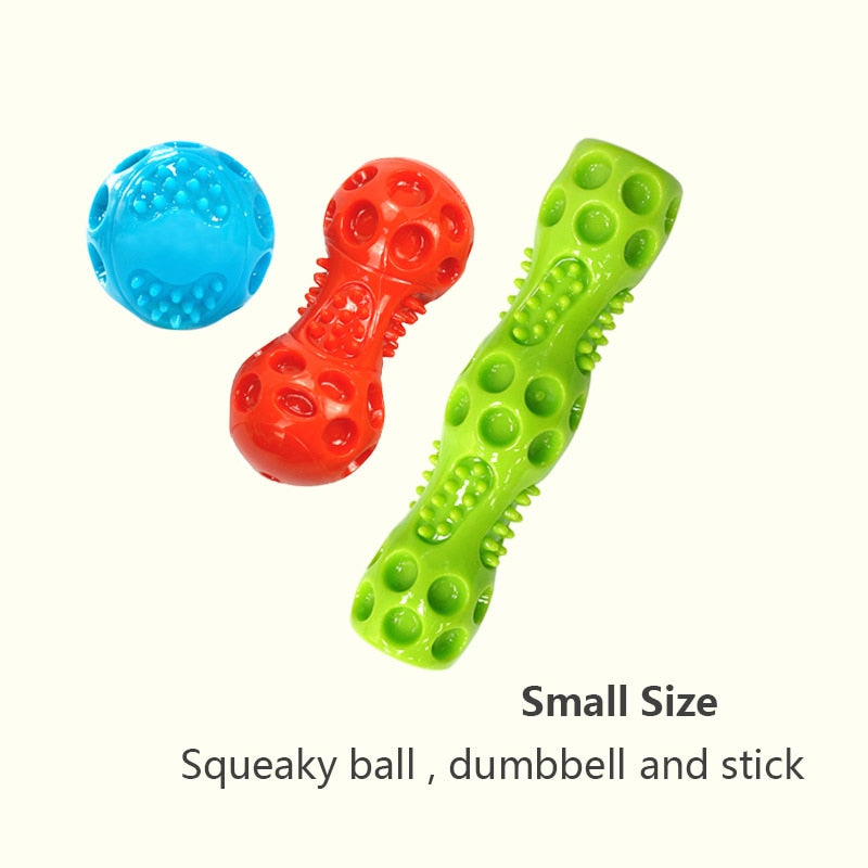 CAITEC Chase 'N Chomp Squeaking Rubber Bouncing Ball Durable Floating for Small to Large Dogs