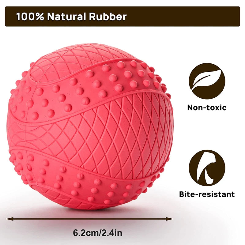 Benepaw Floating Squeaky Dog ball - Eco-friendly made from Natural Rubber