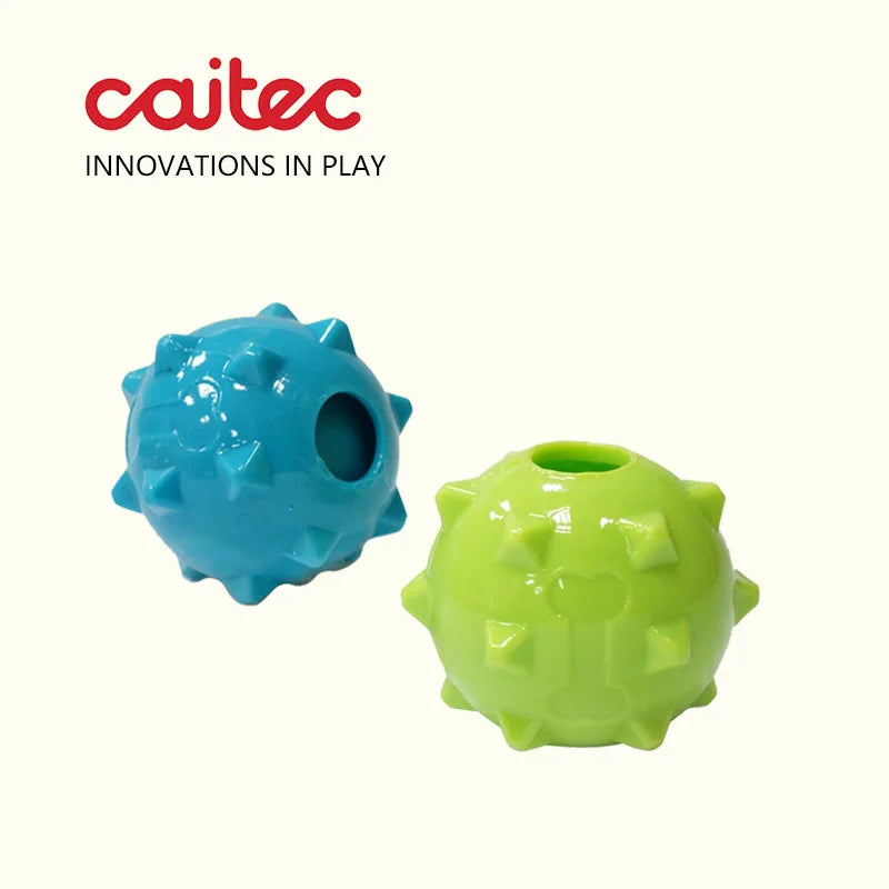 CAITEC Squeaky Rubber Floating Springy Ball - Great for Tossing and Chasing