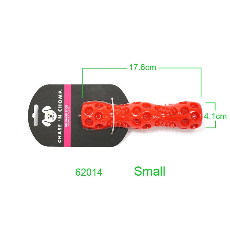 CAITEC Rubber Squeaking Floating Springy Stick for Tossing and Chasing - 2 Sizes Available