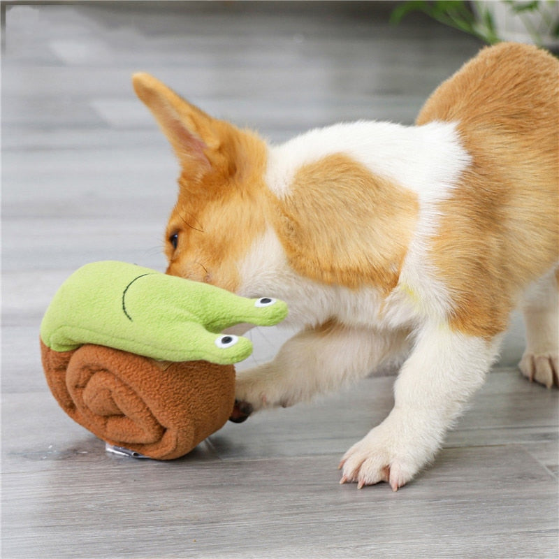 Interactive Foraging Snail Dog Toy - Machine washable