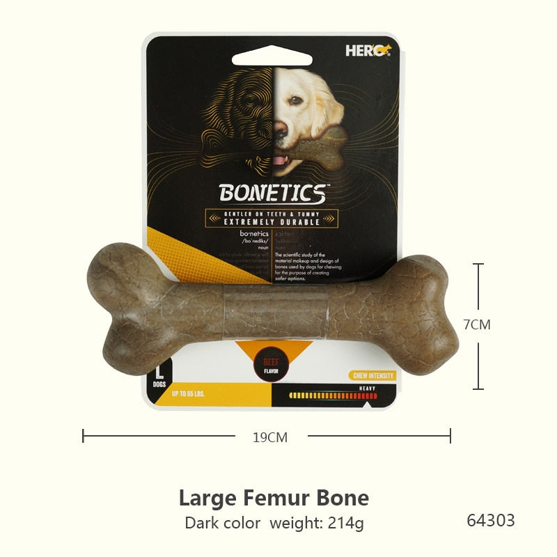 CAITEC Hero Bonetics Chewing Bone - Durable Bite Resistant great for Small to Large Dogs