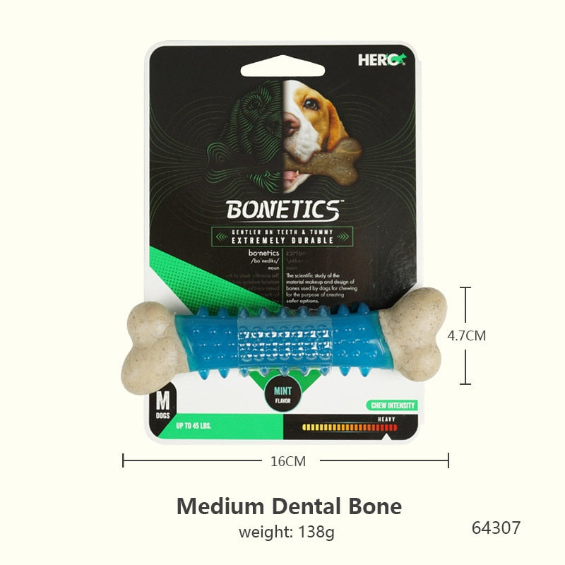 CAITEC Hero Bonetics Chewing Bone - Durable Bite Resistant great for Small to Large Dogs