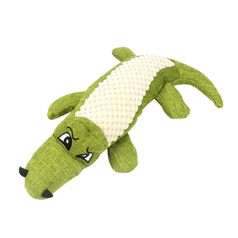 Squeaky Plush Crocodile Dog Toy - 3 colours available