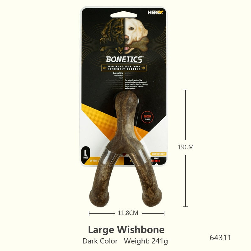 CAITEC Hero Bonetics Chewing Bone - Durable Bite Resistant great for Small to Large Dogs