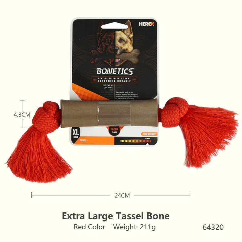 CAITEC Hero Bonetics Chewing Bone - Durable Bite Resistant great for Small to Large Dogs