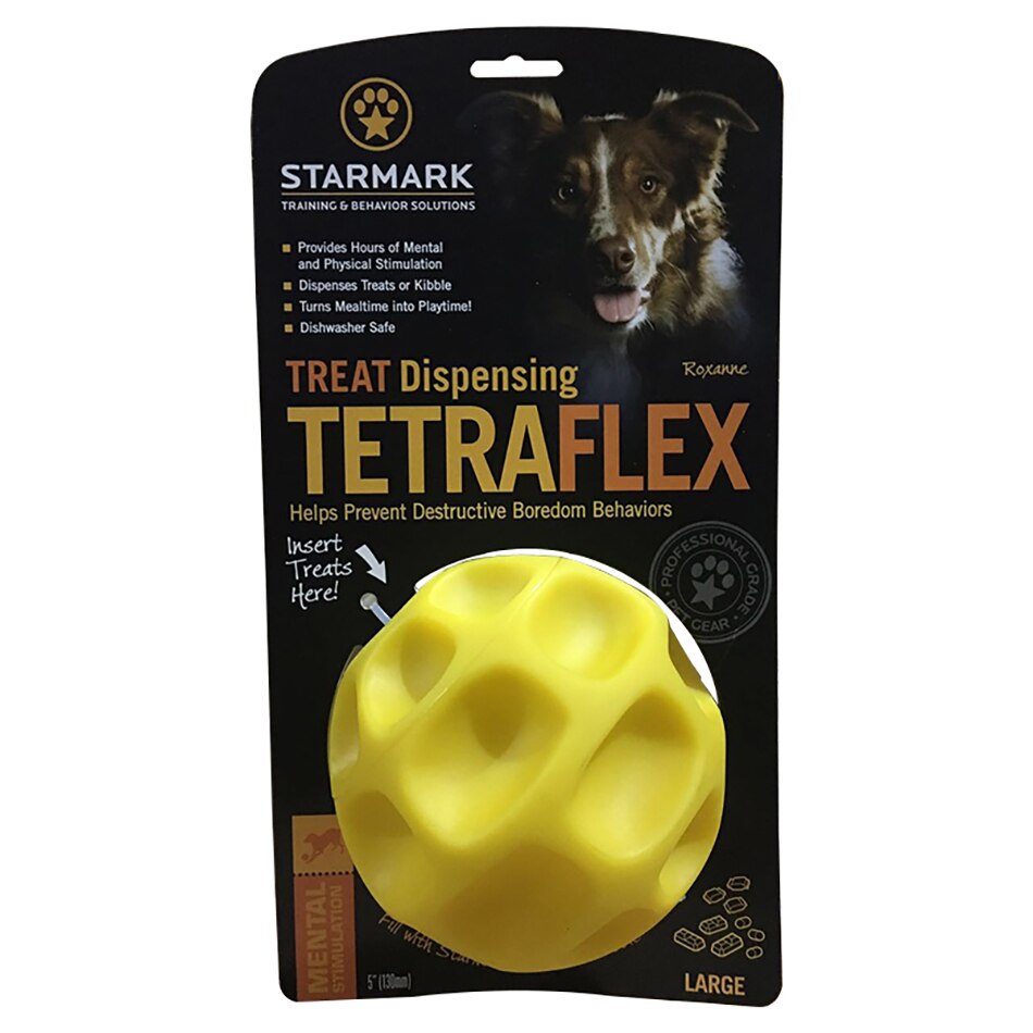 Starmark Treat Dispensing Tetraflex Dog Toy Training