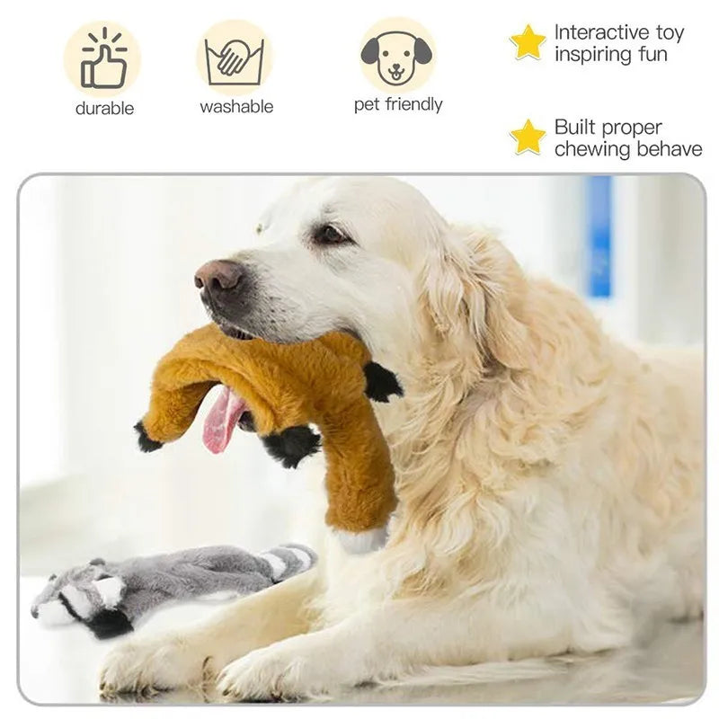 Benepaw Interactive Squeaky Plush Dog Toy - Durable & Unstuffed for Medium to Large Dogs