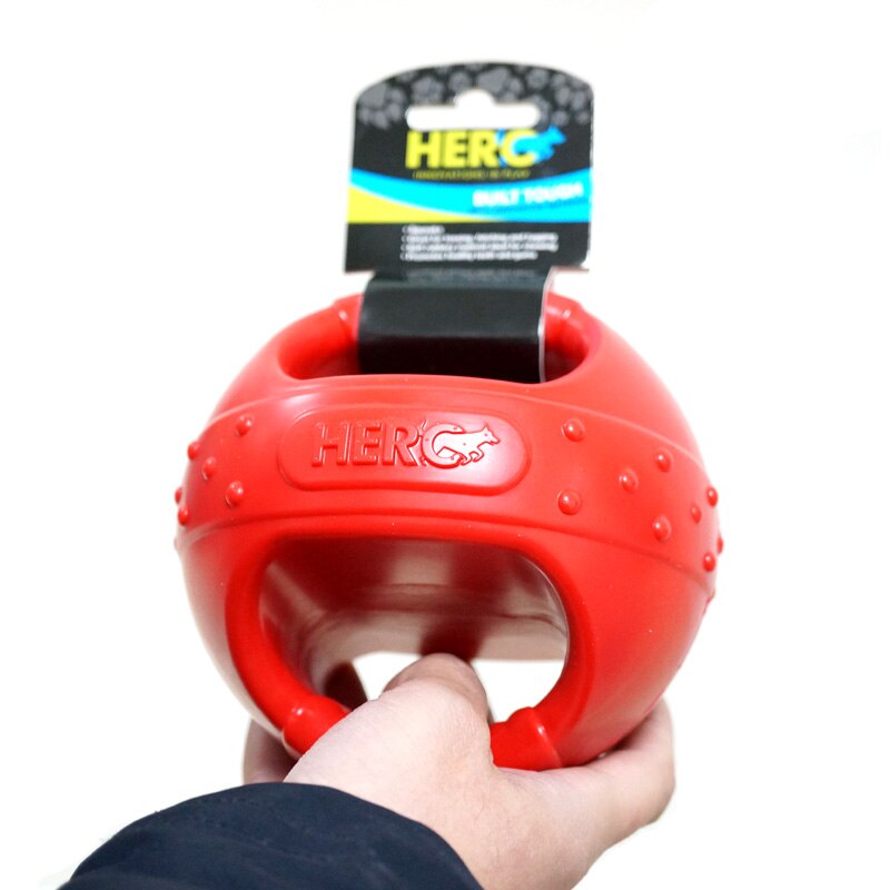 CAITEC Hero Handle Ball with Interactive Squeaker Floatable Rubber Ball