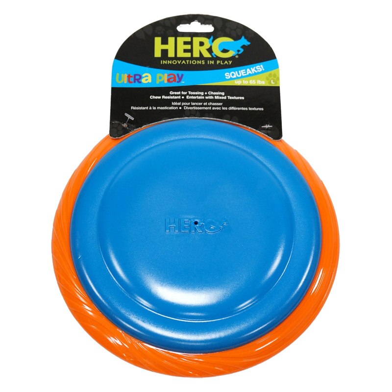 Caitec HERO Flying Disc Squeaky Interactive Dog Toy - Suitable for Medium or Large Dogs