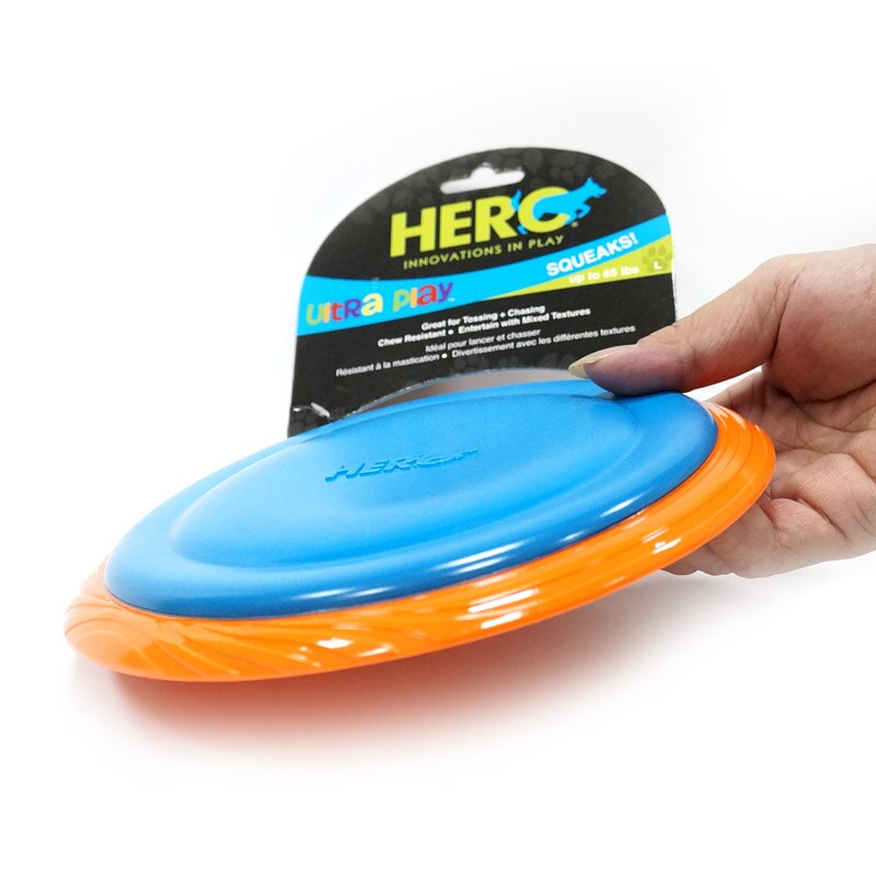 Caitec HERO Flying Disc Squeaky Interactive Dog Toy - Suitable for Medium or Large Dogs