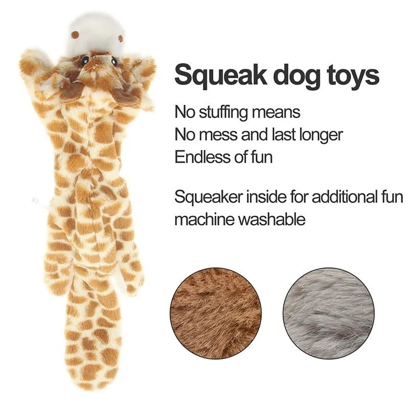 Benepaw Interactive Squeaky Plush Dog Toy - Durable & Unstuffed for Medium to Large Dogs