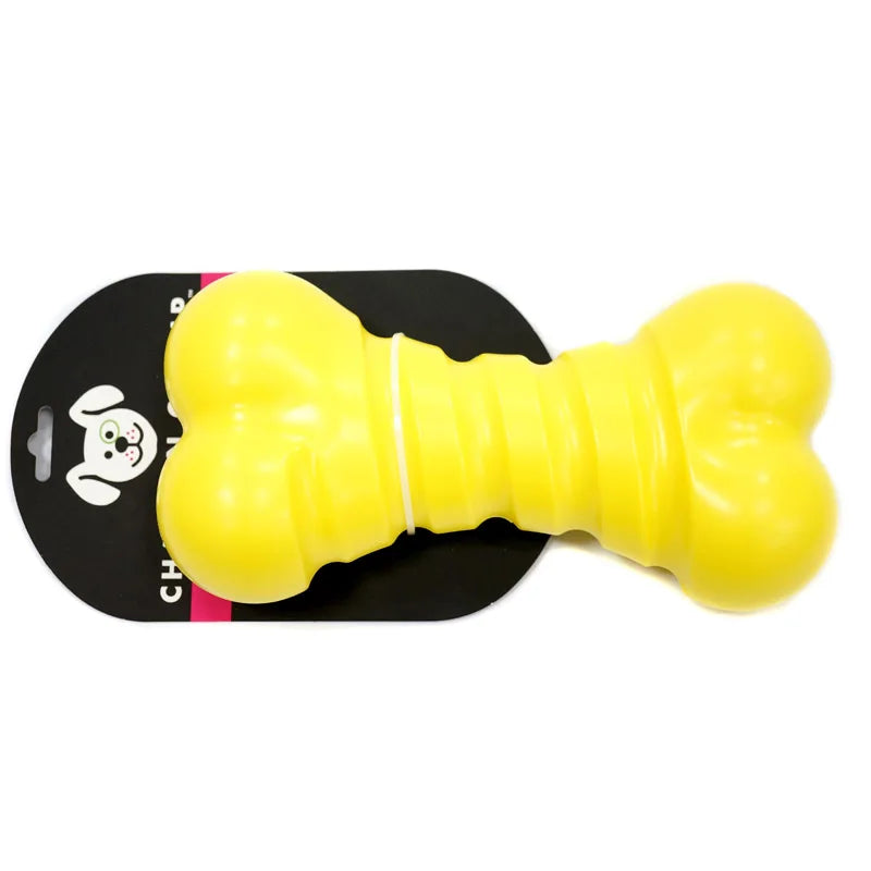 CAITEC Chase 'N Chomp Squeaky Bone Toy - Springy and Floatable Suitable for Throwing and Chasing