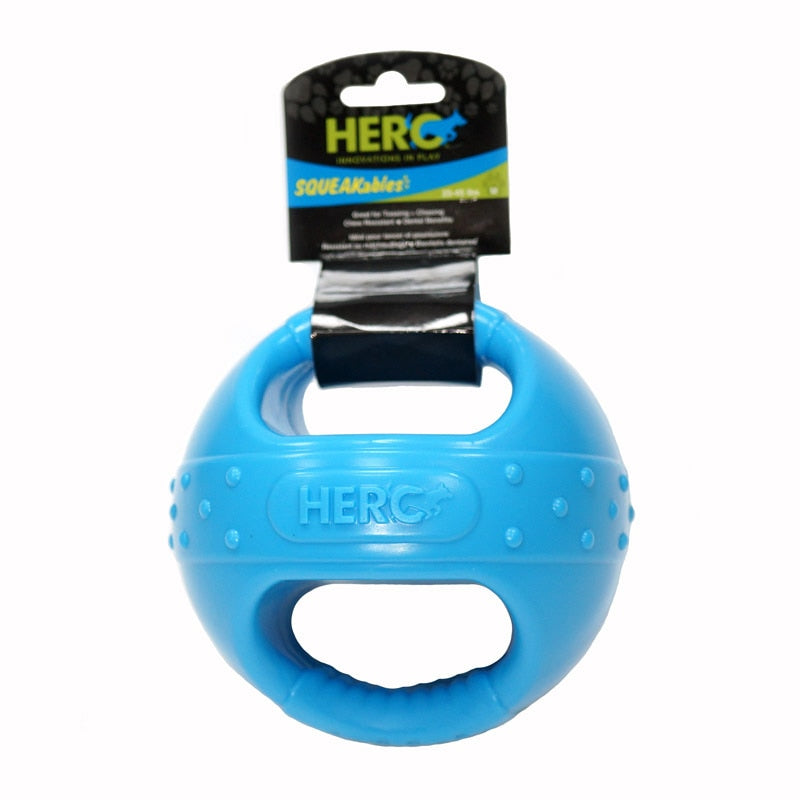 CAITEC Hero Handle Ball with Interactive Squeaker Floatable Rubber Ball