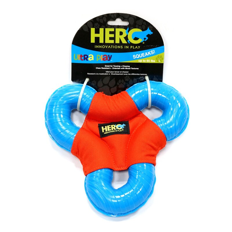 CAITEC Hero Ultra Play Squeaky Interactive Triangle Toy  - Suitable for Medium to Large Dogs