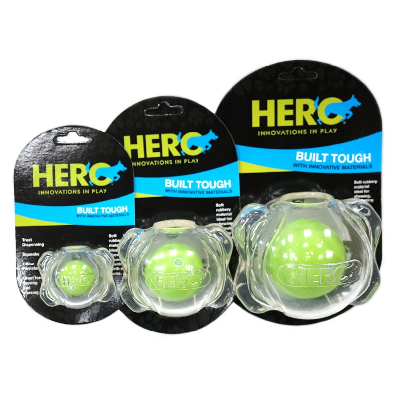 CAITEC Hero Squeaker Foraging Ball - Floating Springy Bite Resistant - 3 sizes available