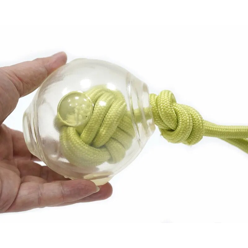 CAITEC Chase 'N Chomp Foraging Rope Knot Ball - Interactive Outdoor Dog Toy