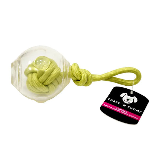 CAITEC Chase 'N Chomp Foraging Rope Knot Ball - Interactive Outdoor Dog Toy