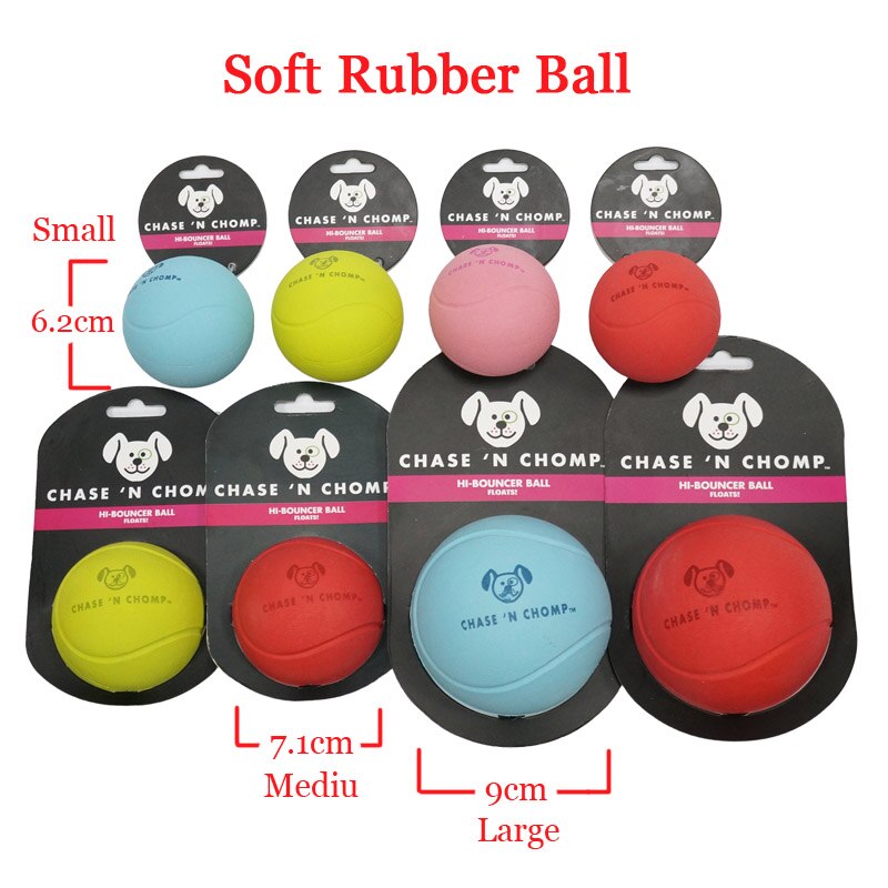 CAITEC Chase 'N Chomp Soft Rubber Floating Bouncy Ball - Suitable for Small to Large Dogs