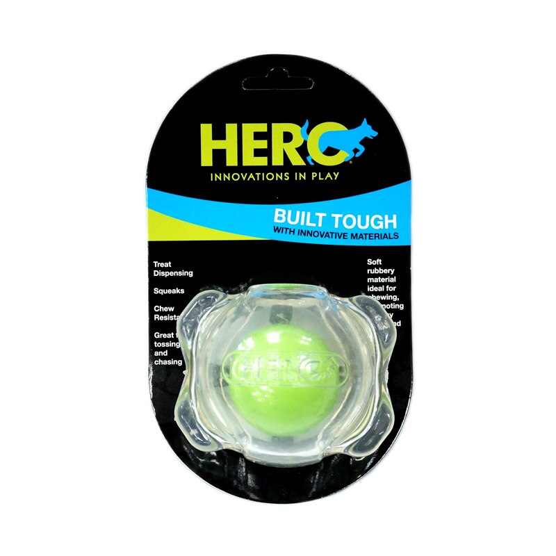 CAITEC Hero Squeaker Foraging Ball - Floating Springy Bite Resistant - 3 sizes available