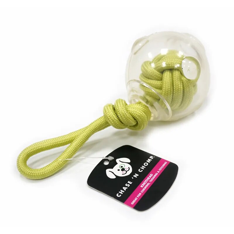 CAITEC Chase 'N Chomp Foraging Rope Knot Ball - Interactive Outdoor Dog Toy