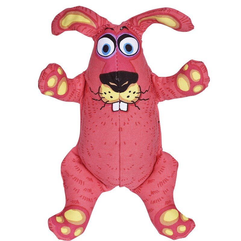 Super Squeaky Dog Toy Chewable Canvas Animal Designs