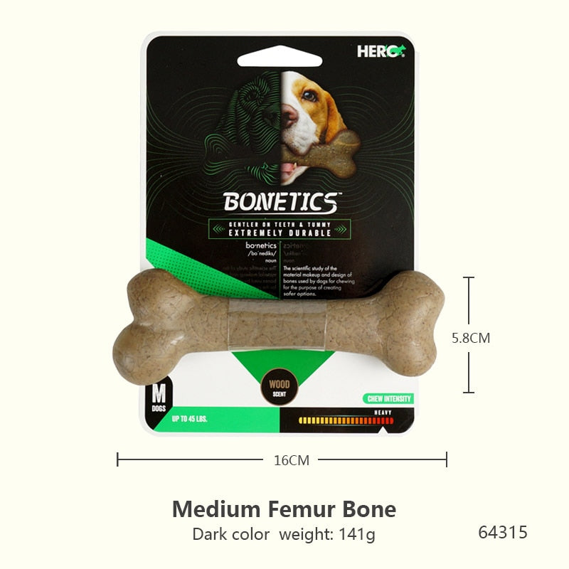 CAITEC Hero Bonetics Chewing Bone - Durable Bite Resistant great for Small to Large Dogs