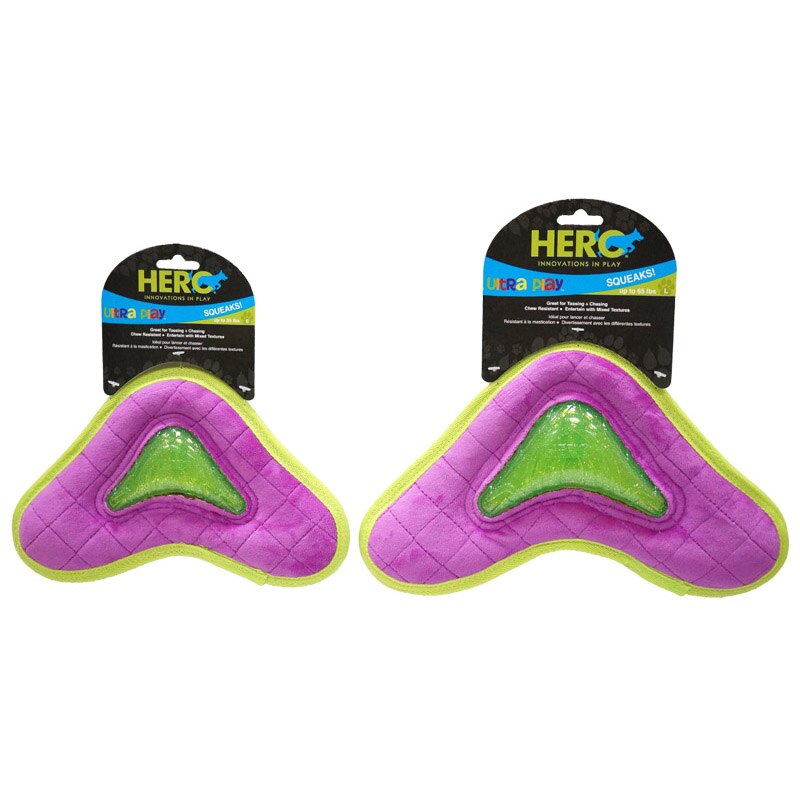 Caitec HERO Fabric Flying Disc Squeaky Interactive Dog Toys - Suitable for Small to Large Dogs