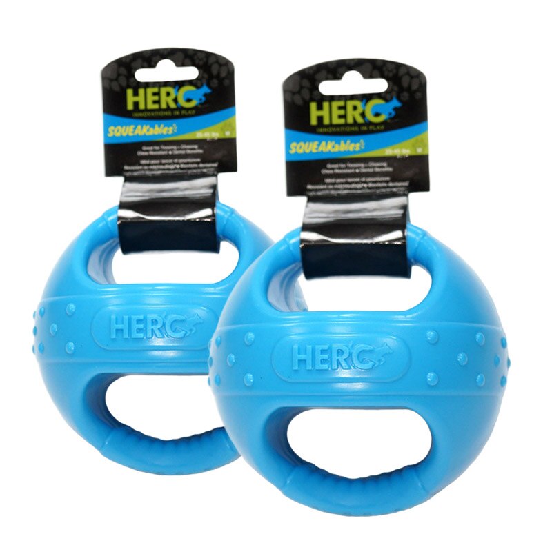 CAITEC Hero Handle Ball with Interactive Squeaker Floatable Rubber Ball