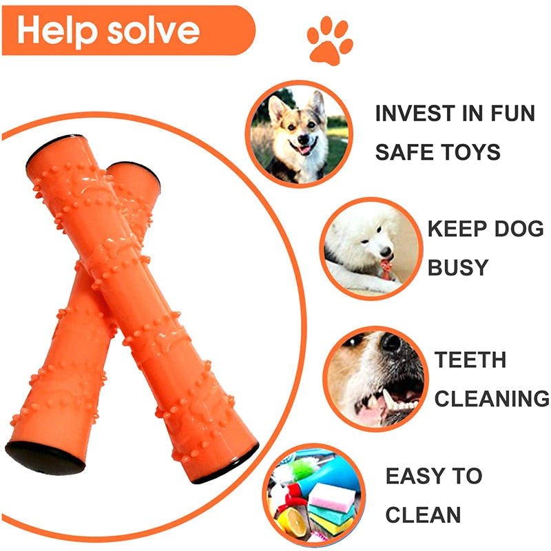 Benepaw Indestructible Rubber Squeaky Chew Toy for Medium & Large Dogs