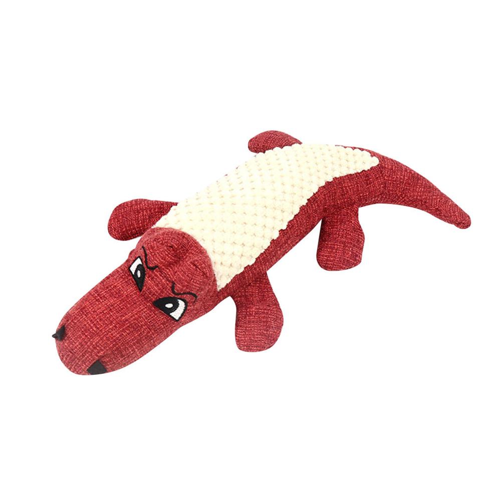 Squeaky Plush Crocodile Dog Toy - 3 colours available