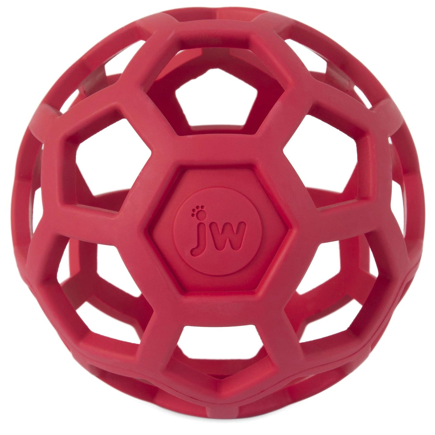 JW Pet Hol-ee Geometric Rubber Foraging Chew ball For Small, Medium & Large Dogs