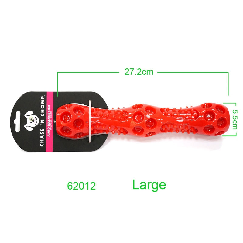 CAITEC Rubber Squeaking Floating Springy Stick for Tossing and Chasing - 2 Sizes Available