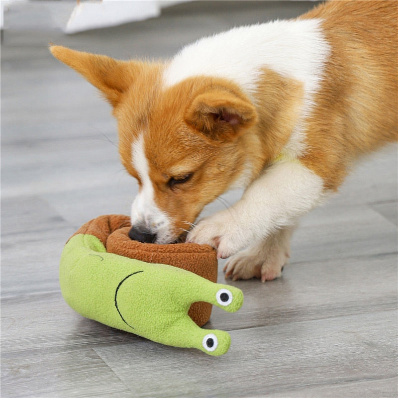 Interactive Foraging Snail Dog Toy - Machine washable