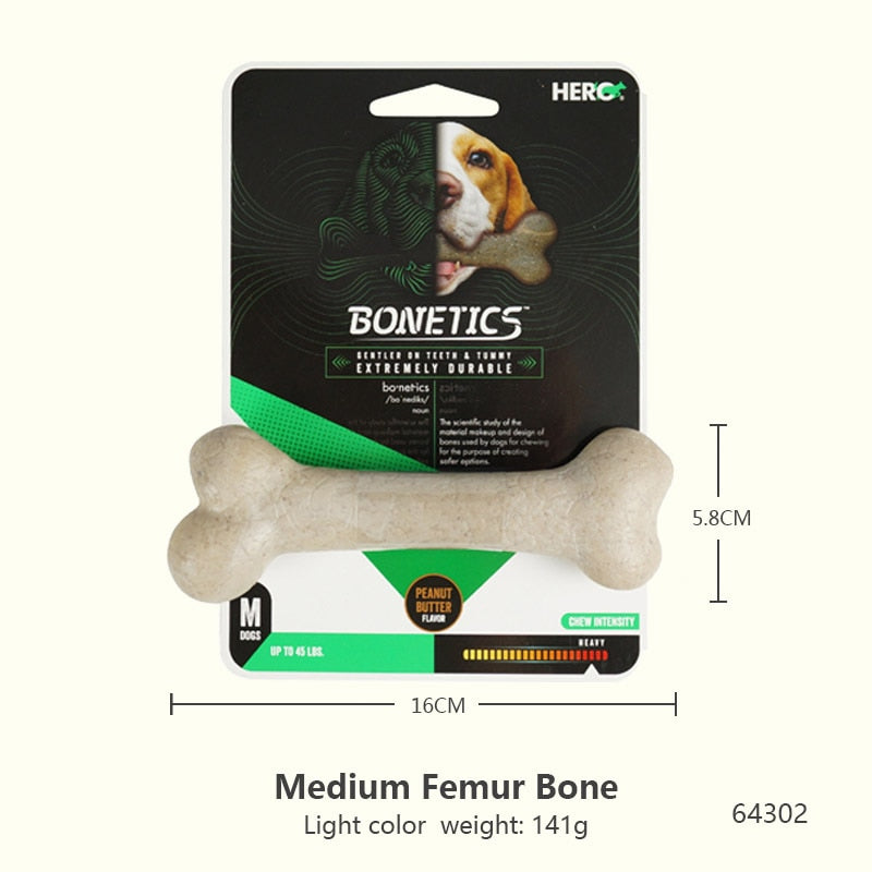 CAITEC Hero Bonetics Chewing Bone - Durable Bite Resistant great for Small to Large Dogs