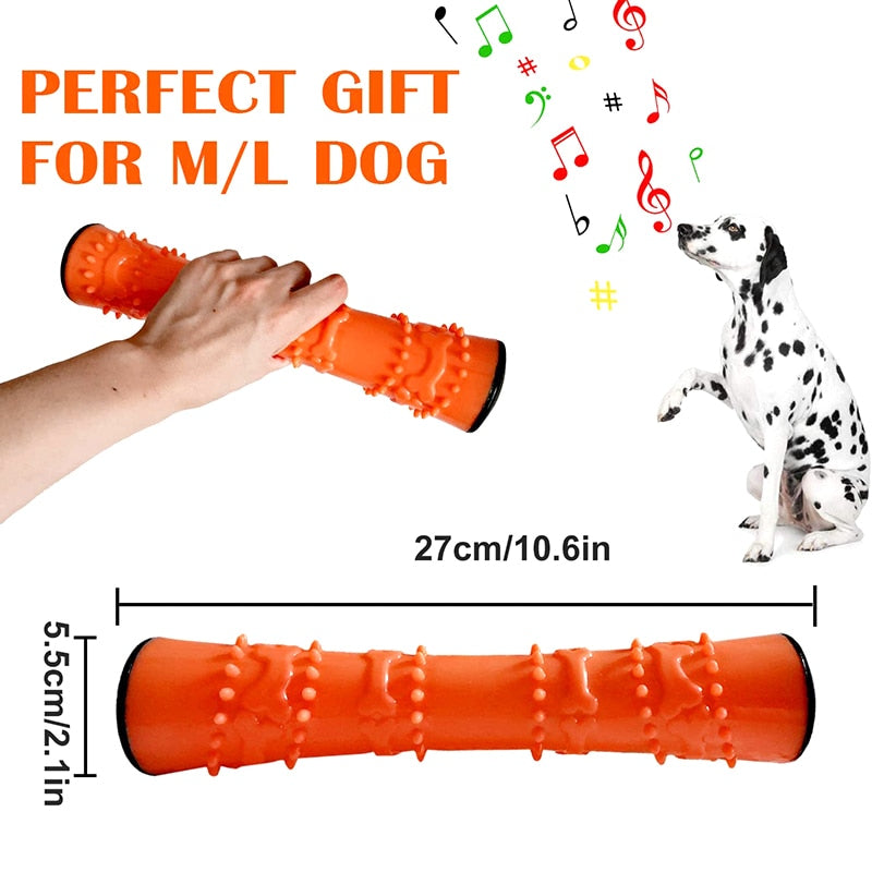 Benepaw Indestructible Rubber Squeaky Chew Toy for Medium & Large Dogs