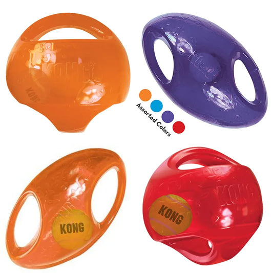 KONG Jumbler Rugby Ball/Football Dog Toy, Various Colours - L/XL Size