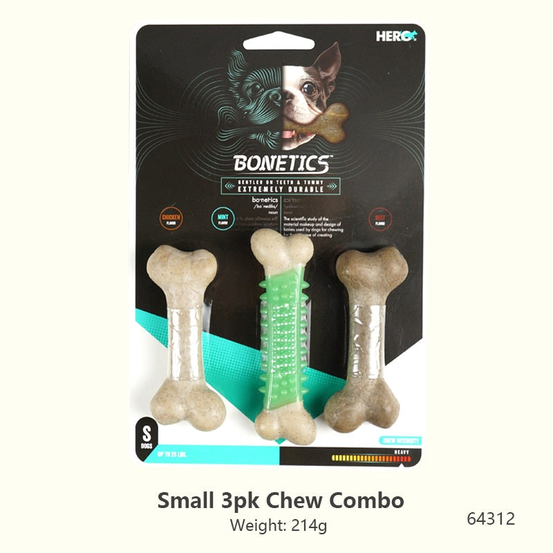 CAITEC Hero Bonetics Chewing Bone - Durable Bite Resistant great for Small to Large Dogs